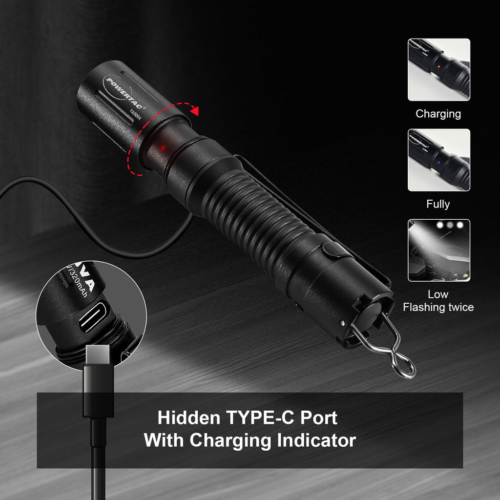 Powertac E3R Nova Rechargeable EDC Flashlight – 820 Lumens