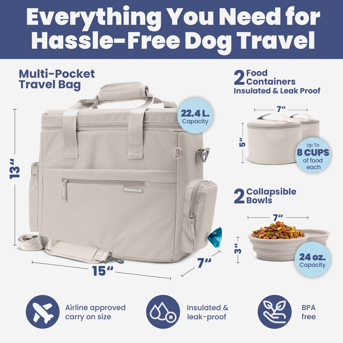 Rubyloo Doggy Bag® Travel Organizer