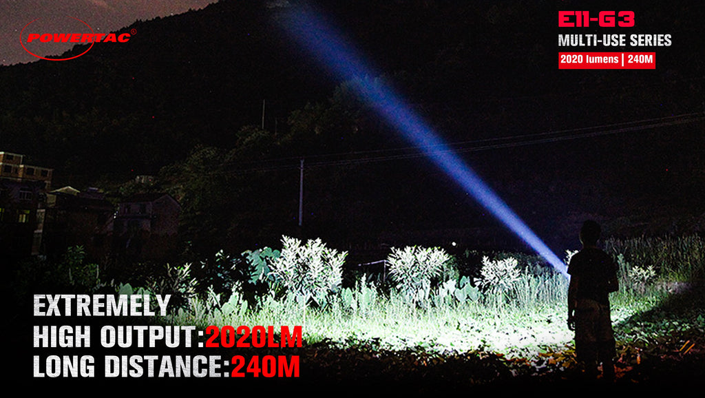 Powertac E11 Gen3 Rechargeable EDC Flashlight – 2020 Lumens