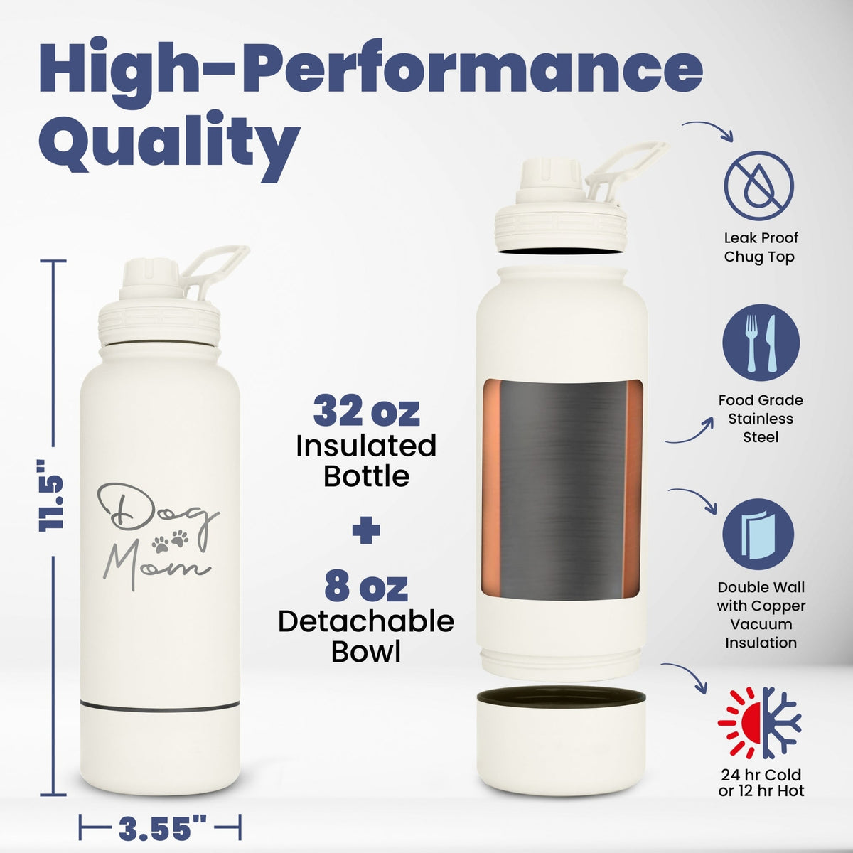 Rubyloo 2-in-1 Dog + Human Travel Water Bottle