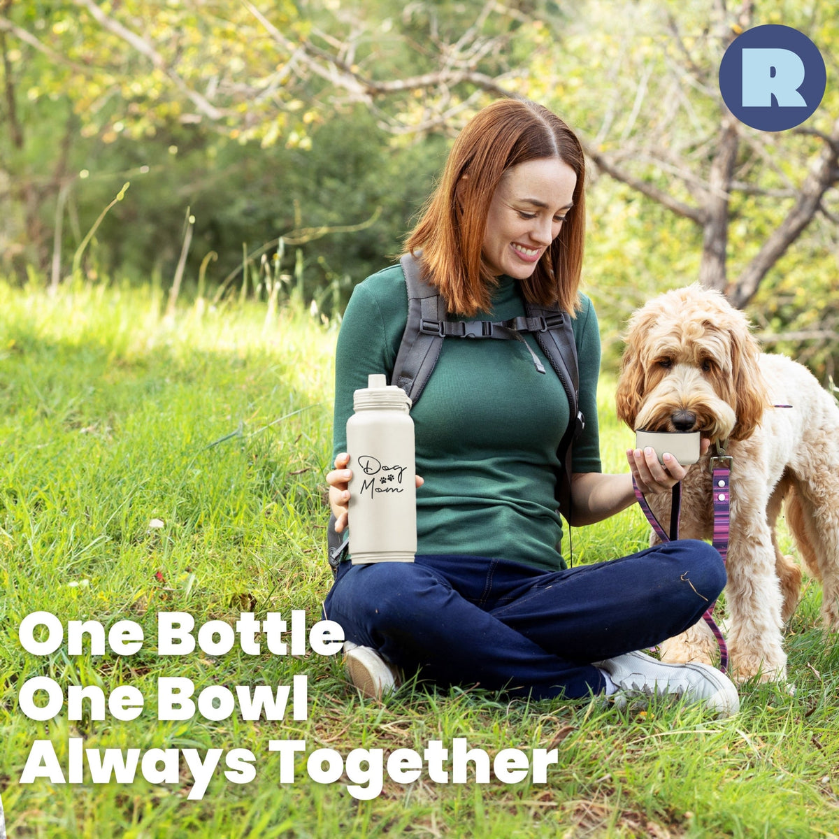 Rubyloo 2-in-1 Dog + Human Travel Water Bottle