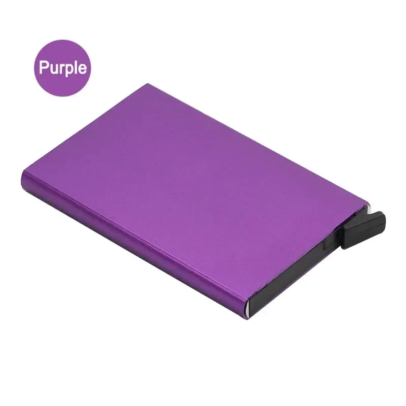 Slim RFID-Blocking Metal Pop-Up Wallet