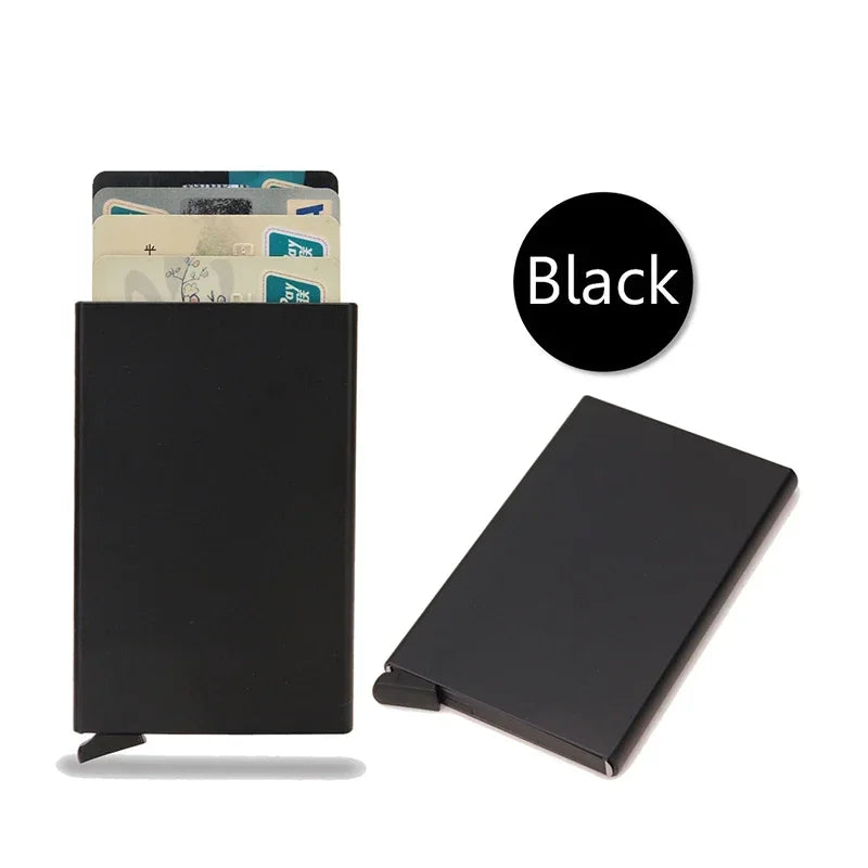 Slim RFID-Blocking Metal Pop-Up Wallet