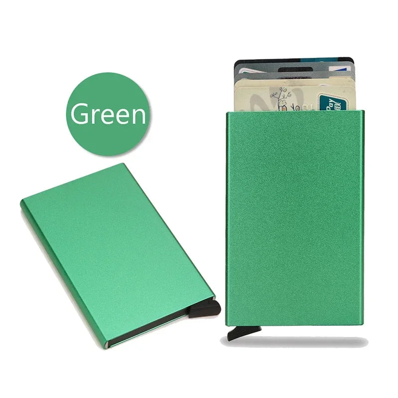 Slim RFID-Blocking Metal Pop-Up Wallet