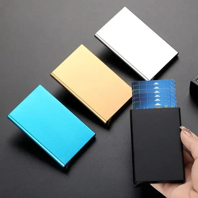 Slim RFID-Blocking Metal Pop-Up Wallet