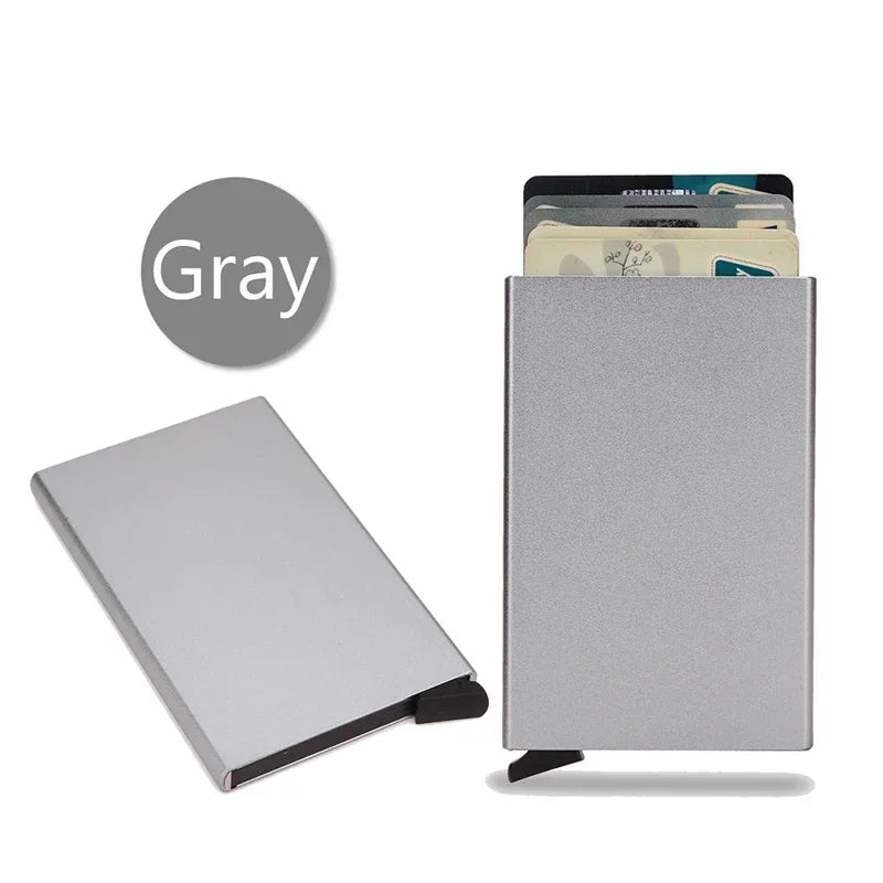 Slim RFID-Blocking Metal Pop-Up Wallet