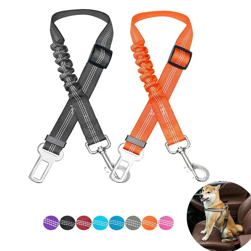Reflective Adjustable Dog Car Seat Belt
