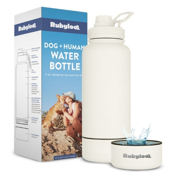 Rubyloo 2-in-1 Dog + Human Travel Water Bottle