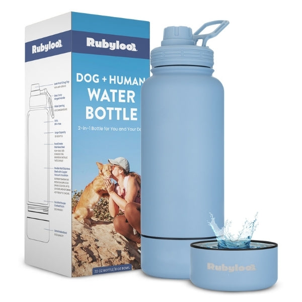Rubyloo 2-in-1 Dog + Human Travel Water Bottle
