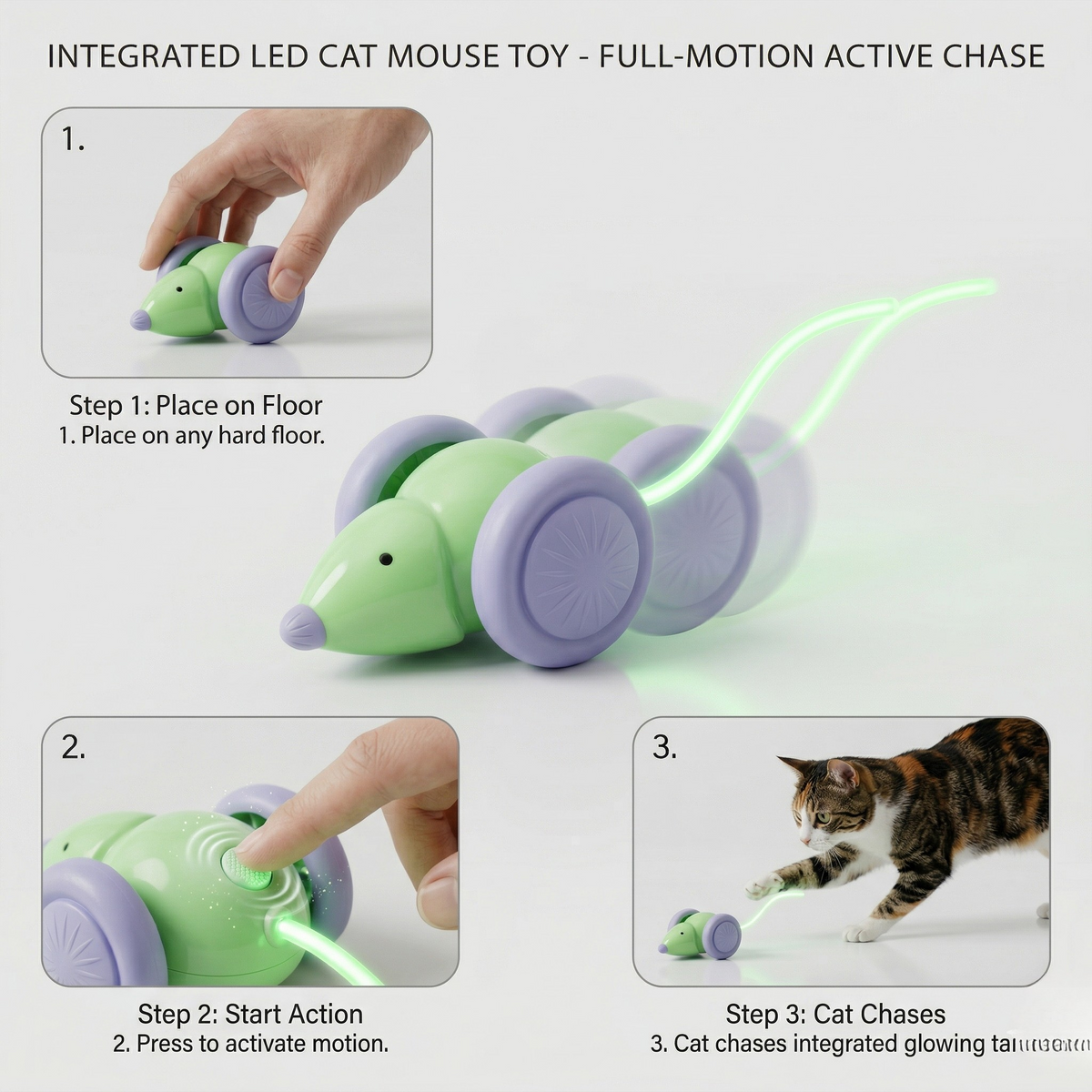 Interactive Hunting Mouse Toy for Cats